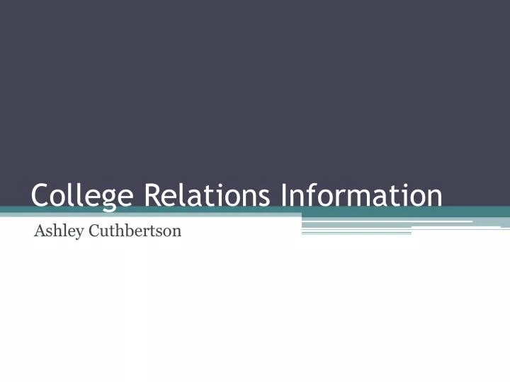 college relations information
