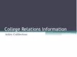 College Relations Information - slide 1