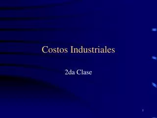 costos industriales