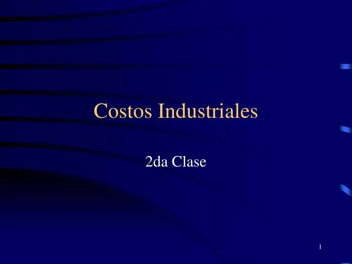 costos industriales