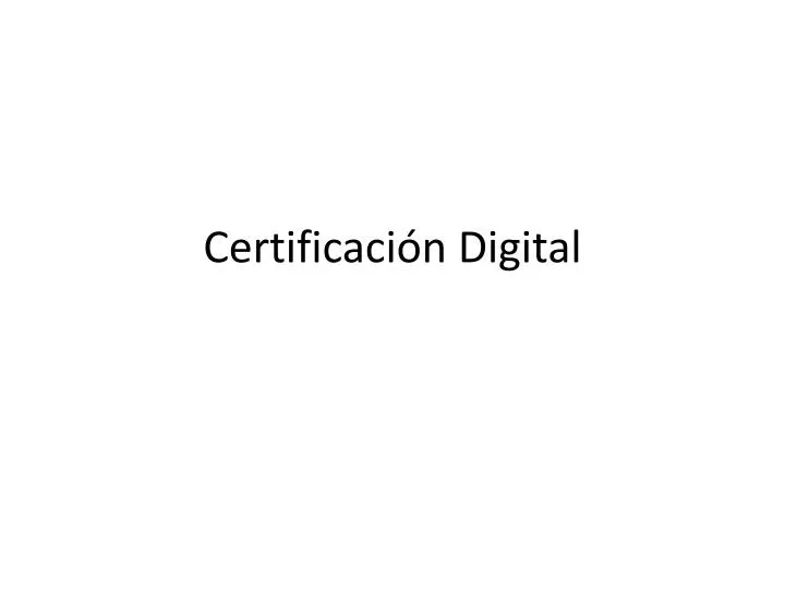 certificaci n digital