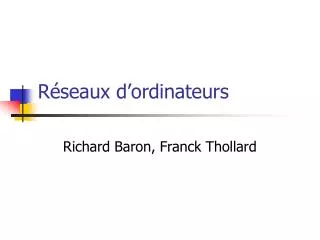 r seaux d ordinateurs