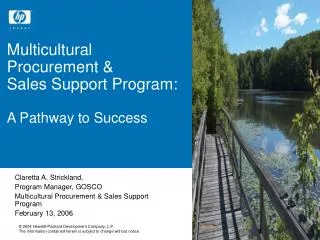 Multicultural Procurement &amp; Sales Support Program: A Pathway to Success