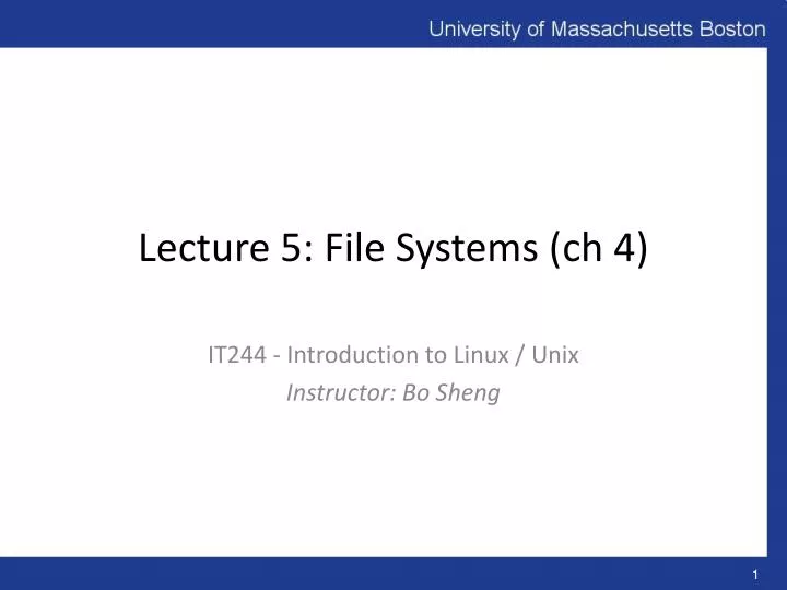 lecture 5 file systems ch 4