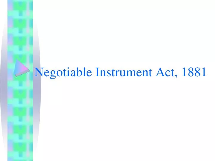 negotiable instrument act 1881