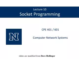 Lecture 10 Socket Programming