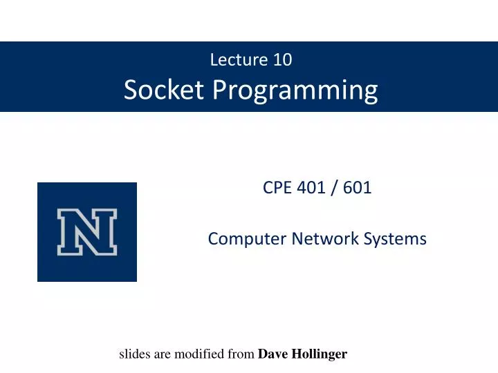 lecture 10 socket programming