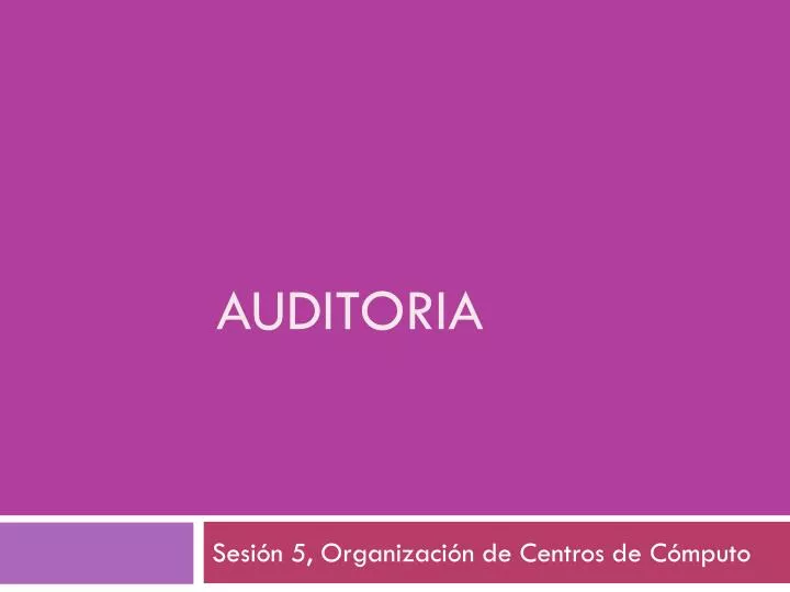 auditoria