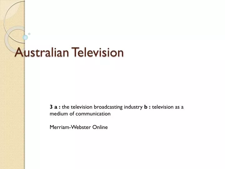 australian television