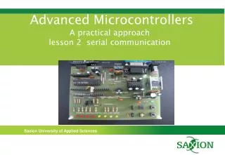 Advanced Microcontrollers A practical approach lesson 2 serial communication
