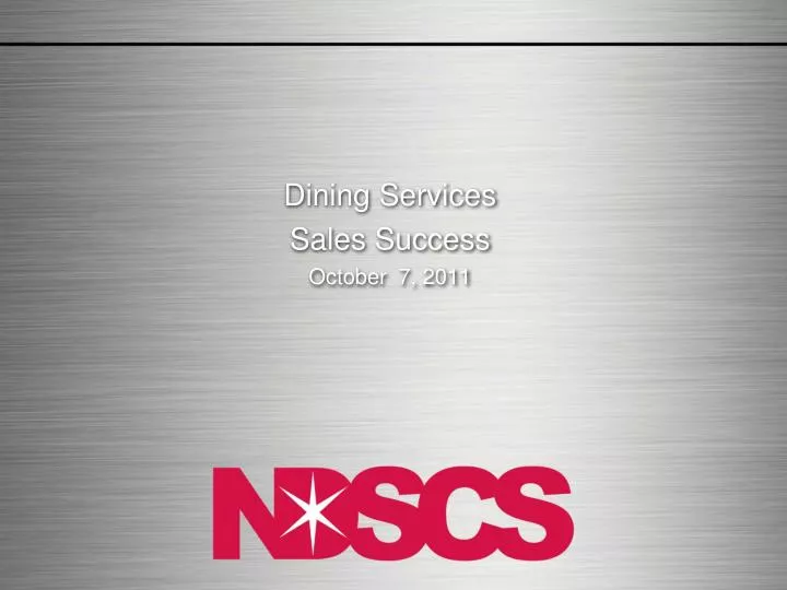 dining services sales success october 7 2011