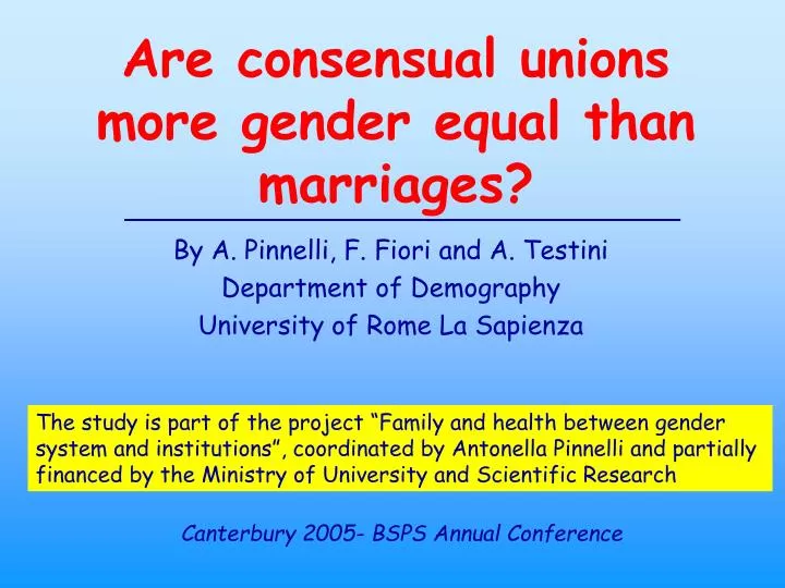 are consensual unions more gender equal than marriages