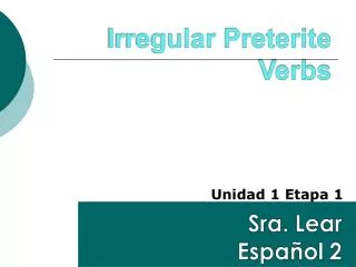 irregular preterite verbs