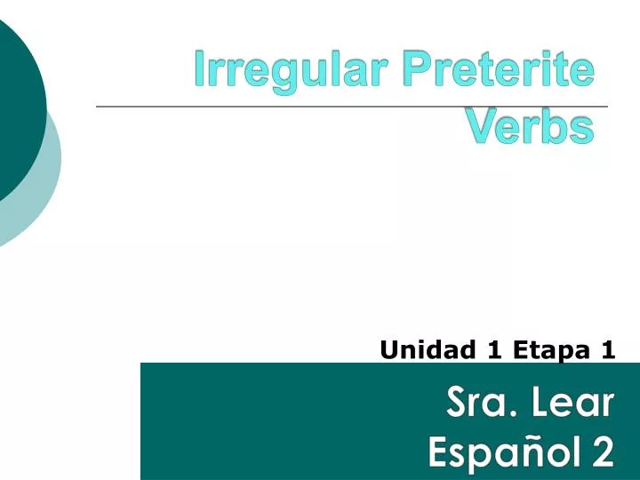 irregular preterite verbs