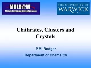 Clathrates, Clusters and Crystals