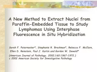 A New Method to Extract Nuclei from