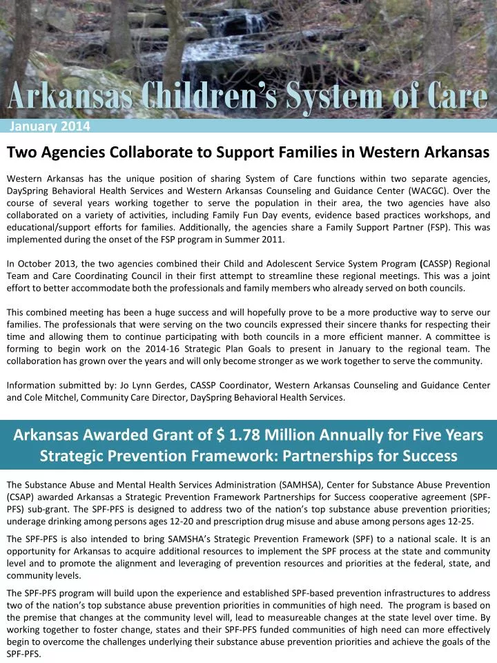 arkansas children s system of care
