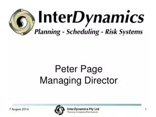 Peter Page Managing Director