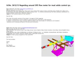 H/No . 3612/13 Regarding around OFE flow meter for mud solids control sys.