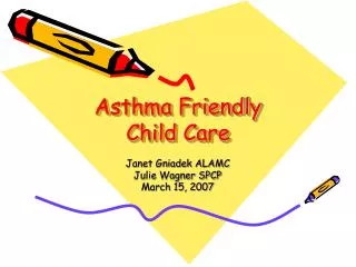 Asthma Friendly Child Care