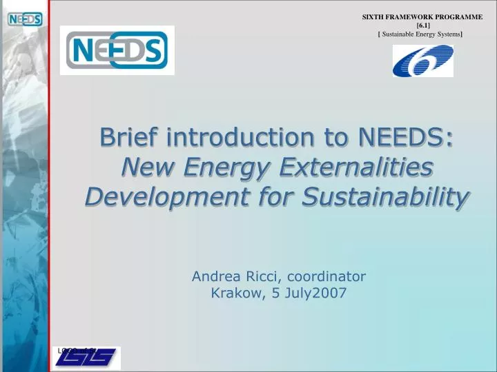 brief introduction to needs new energy externalities development for sustainability