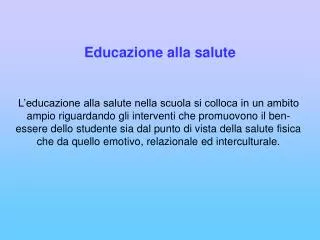 educazione alla salute