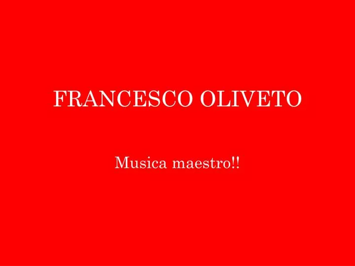 francesco oliveto