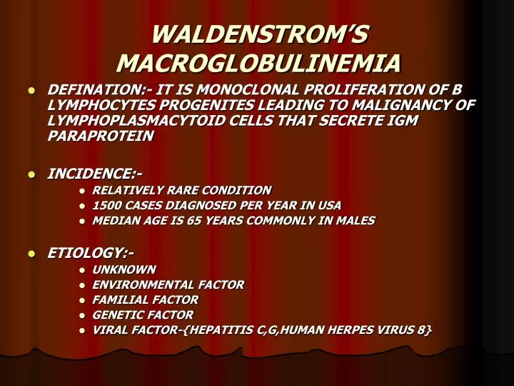 waldenstrom s macroglobulinemia