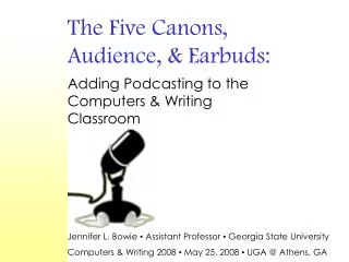 The Five Canons, Audience, &amp; Earbuds: