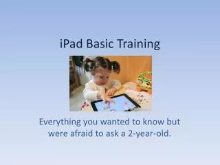 iPad Basic Training