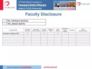 faculty disclosure