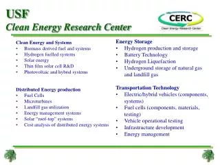 USF Clean Energy Research Center