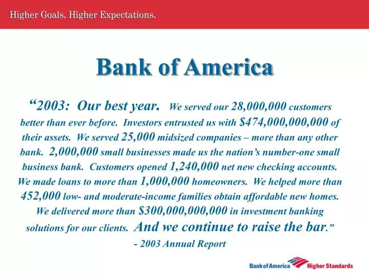 bank of america