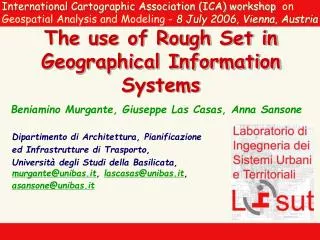 The use of Rough Set in Geographical Information Systems
