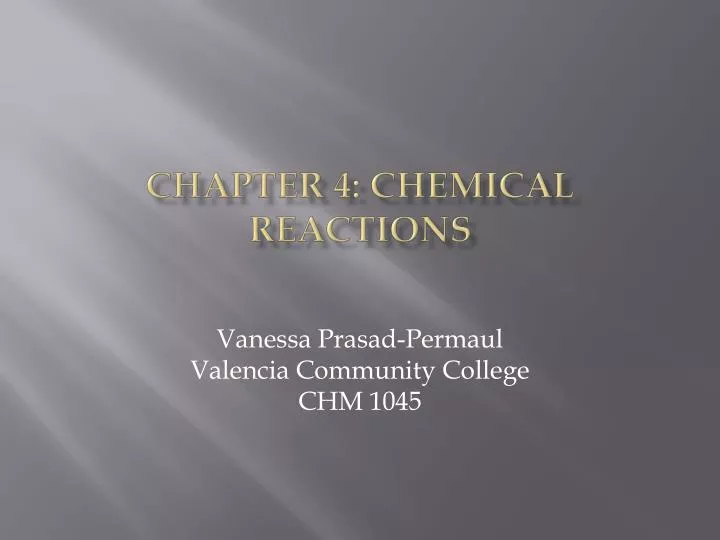 chapter 4 chemical reactions