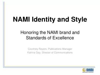 NAMI Identity and Style