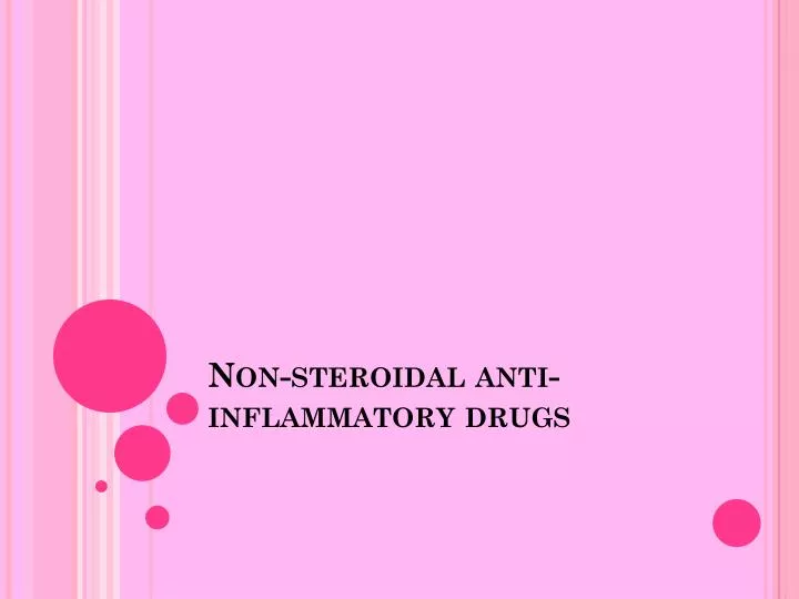 non steroidal anti inflammatory drugs