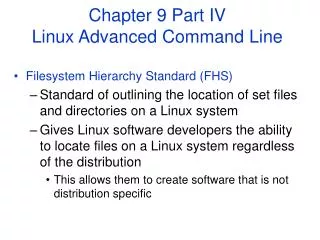 Filesystem Hierarchy Standard (FHS)