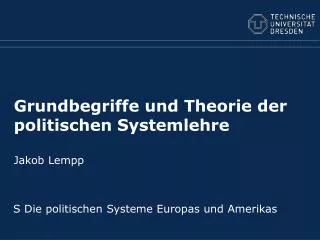 grundbegriffe und theorie der politischen systemlehre jakob lempp