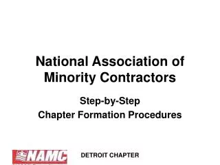 National Association of Minority Contractors
