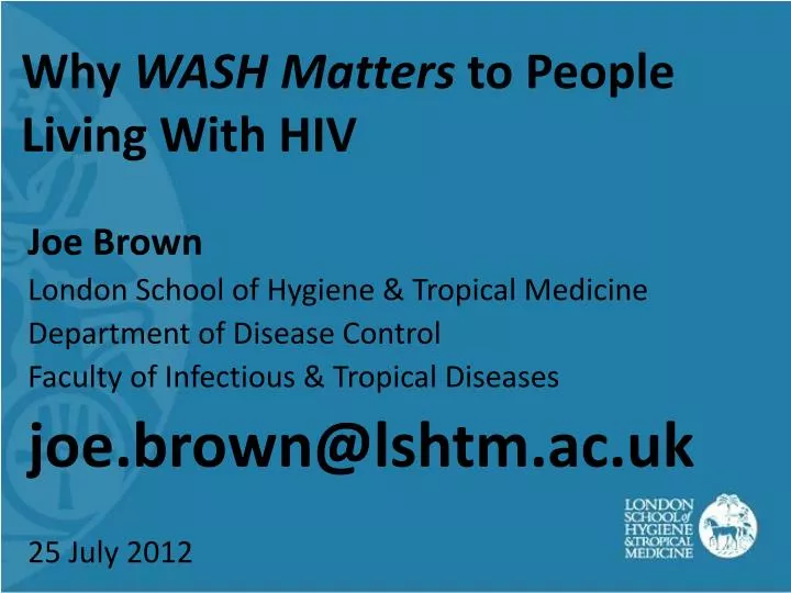 why wash matters to people living with hiv