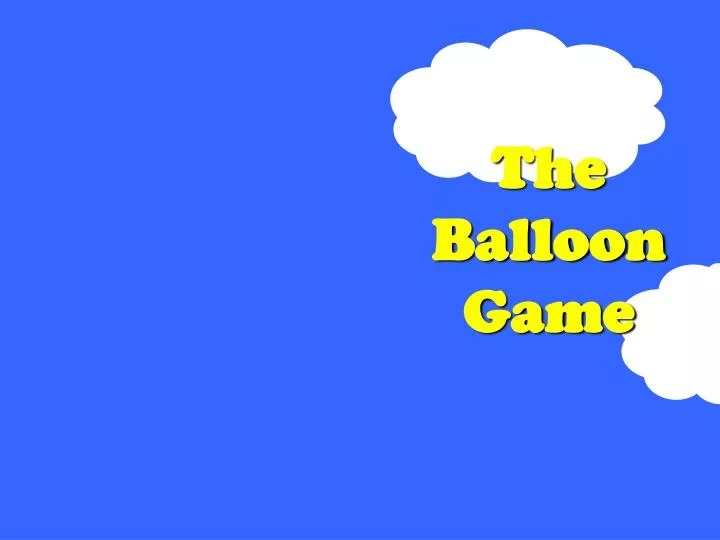 the balloon game