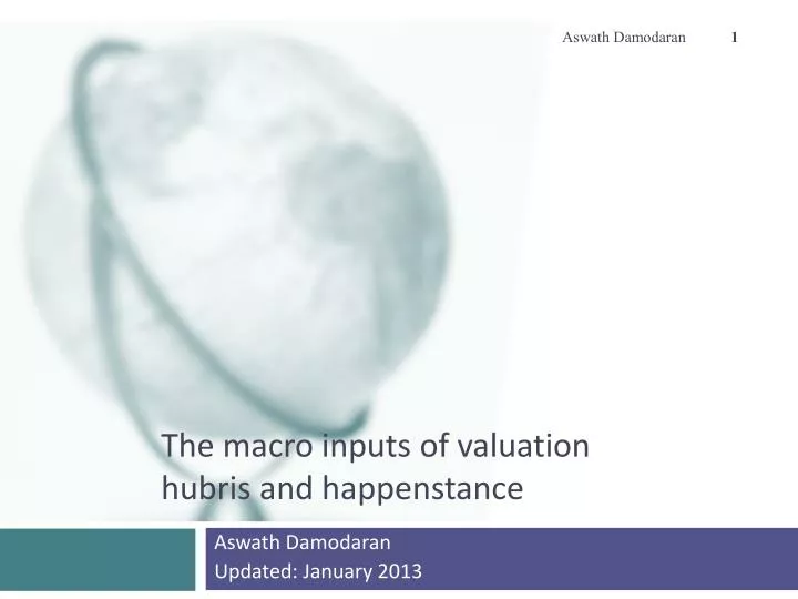 the macro inputs of valuation hubris and happenstance