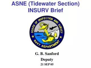 ASNE (Tidewater Section) INSURV Brief