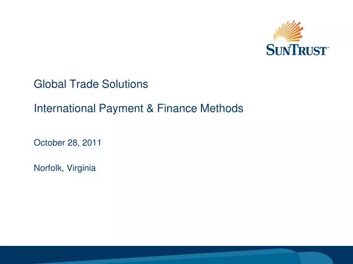 global trade solutions international payment finance methods