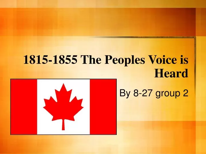 1815 1855 the peoples voice is heard