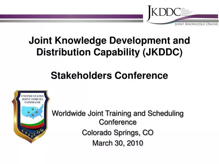 joint knowledge development and distribution capability jkddc stakeholders conference