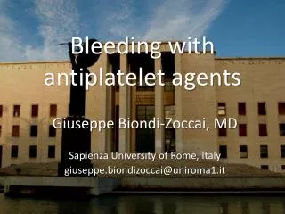 Bleeding with antiplatelet agents