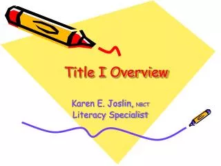 Title I Overview