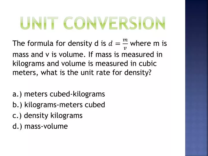 unit conversion